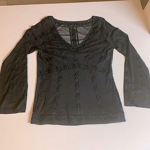 Sexy Sheer Blouse - Exquisite Details with built in cami